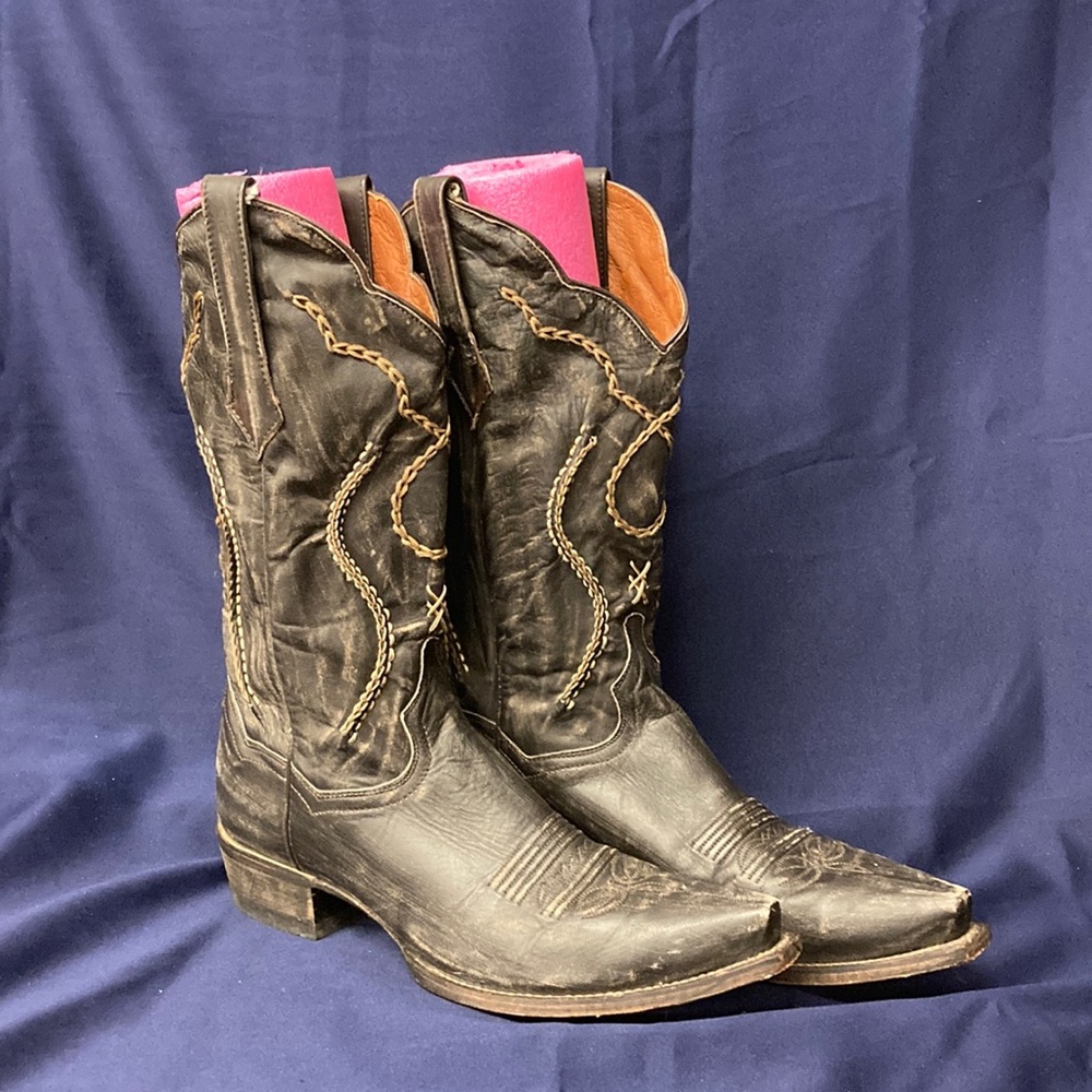 Dan Post Black and Pink Cowboy Boots
